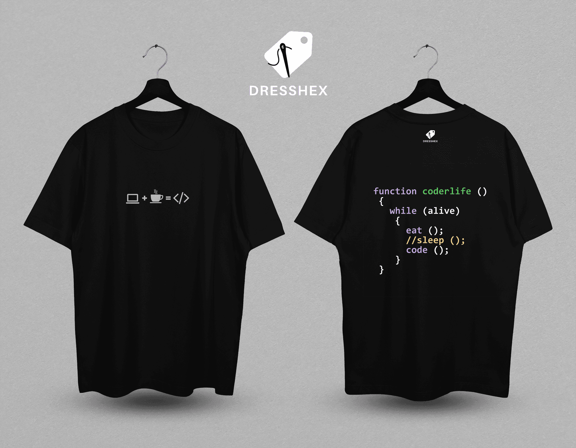 Coder Life Drop Shoulder Tee - Image 1